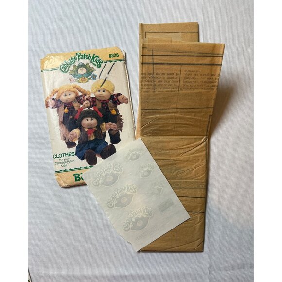 Vintage 80s Cabbage Patch Kids Doll Clothes Patterns Set - Butterick See & Sew - Picture 4 of 5